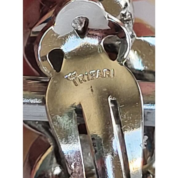 Vintage Crown TrifarI Pearl Clip-On Earrings 50s EXQUISITE MCM Philippe - Picture 7 of 9